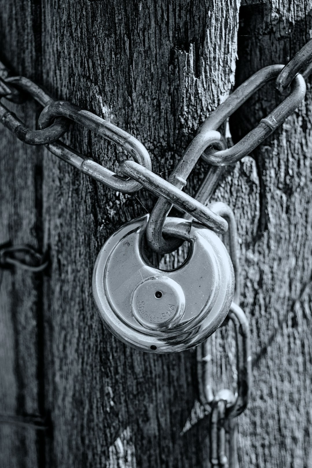 gray scale photo of chain link fence